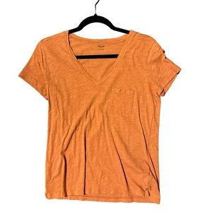Orange Madewell Whisper V-neck